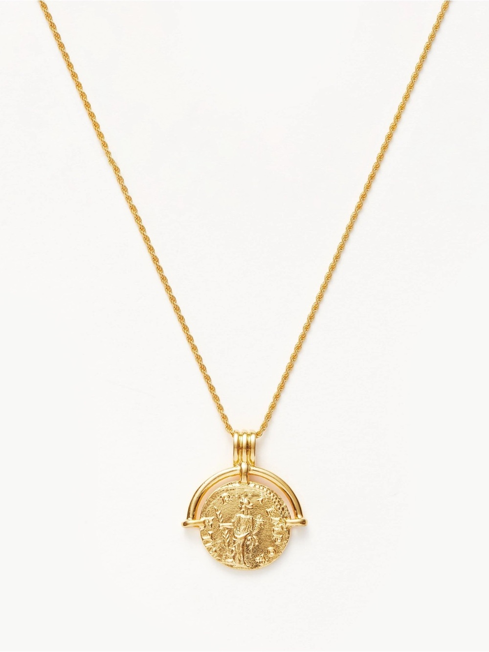 NWT MISSOMA LUCY WILLIAMS ENGRAVABLE ROMAN ARC COIN NECKLACE